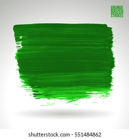 Brush stroke and texture. Grunge vector abstract hand - painted element. Underline and border.