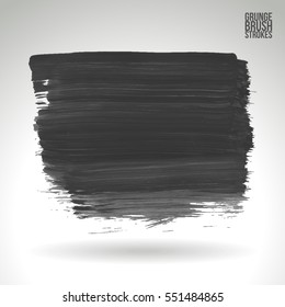 Brush stroke and texture. Grunge vector abstract hand - painted element. Underline and border.
