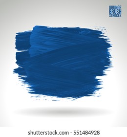 Brush stroke and texture. Grunge vector abstract hand - painted element. Underline and border.