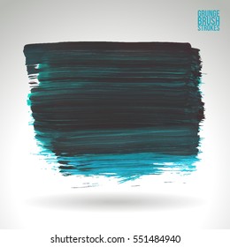 Brush stroke and texture. Grunge vector abstract hand - painted element. Underline and border.