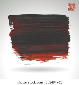 Brush stroke and texture. Grunge vector abstract hand - painted element. Underline and border.