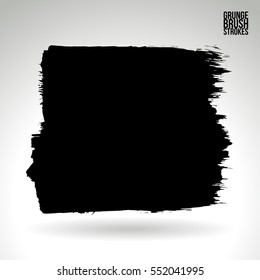 Brush stroke and texture. Grunge vector abstract hand - painted element. Underline and border.