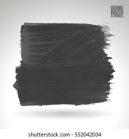 Brush stroke and texture. Grunge vector abstract hand - painted element. Underline and border.