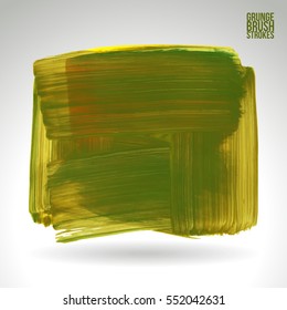 Brush stroke and texture. Grunge vector abstract hand - painted element. Underline and border.