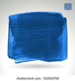 Brush stroke and texture. Grunge vector abstract hand - painted element. Underline and border.