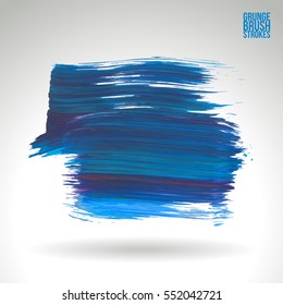 Brush stroke and texture. Grunge vector abstract hand - painted element. Underline and border.