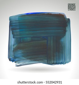 Brush stroke and texture. Grunge vector abstract hand - painted element. Underline and border.