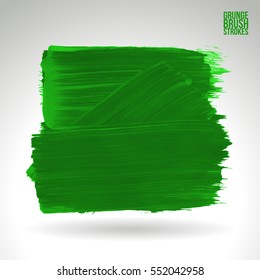 Brush stroke and texture. Grunge vector abstract hand - painted element. Underline and border.