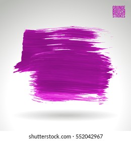 Brush stroke and texture. Grunge vector abstract hand - painted element. Underline and border.