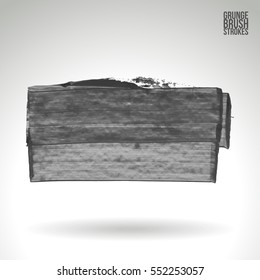 Brush stroke and texture. Grunge vector abstract hand - painted element. Underline and border.