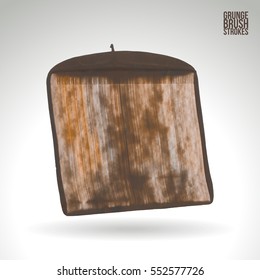 Brush stroke and texture. Grunge vector abstract hand - painted element. Underline and border.
