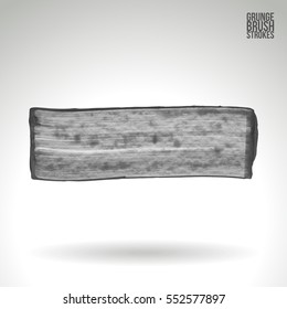 Brush stroke and texture. Grunge vector abstract hand - painted element. Underline and border.