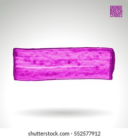 Brush stroke and texture. Grunge vector abstract hand - painted element. Underline and border.