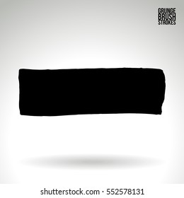 Brush stroke and texture. Grunge vector abstract hand - painted element. Underline and border.