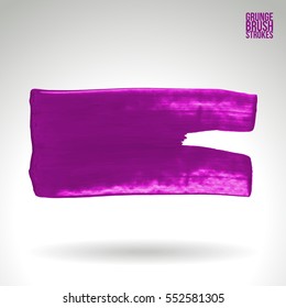 Brush stroke and texture. Grunge vector abstract hand - painted element. Underline and border.