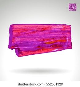 Brush stroke and texture. Grunge vector abstract hand - painted element. Underline and border.