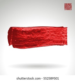 Brush stroke and texture. Grunge vector abstract hand - painted element. Underline and border.