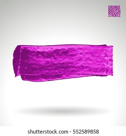 Brush stroke and texture. Grunge vector abstract hand - painted element. Underline and border.