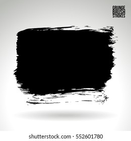 Brush stroke and texture. Grunge vector abstract hand - painted element. Underline and border.