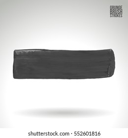 Brush stroke and texture. Grunge vector abstract hand - painted element. Underline and border.