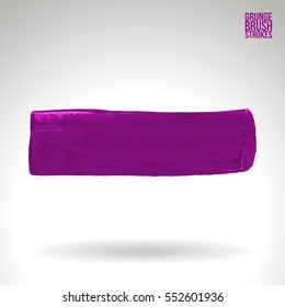 Brush stroke and texture. Grunge vector abstract hand - painted element. Underline and border.