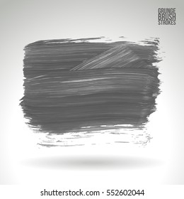 Brush stroke and texture. Grunge vector abstract hand - painted element. Underline and border.