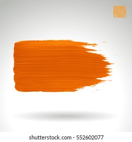 Brush stroke and texture. Grunge vector abstract hand - painted element. Underline and border.