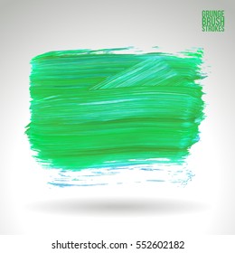 Brush stroke and texture. Grunge vector abstract hand - painted element. Underline and border.