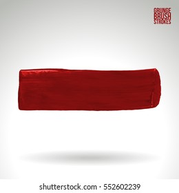 Brush stroke and texture. Grunge vector abstract hand - painted element. Underline and border.