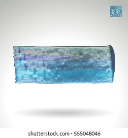 Brush stroke and texture. Grunge vector abstract hand - painted element. Underline and border.