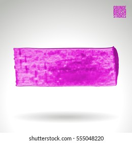 Brush stroke and texture. Grunge vector abstract hand - painted element. Underline and border.