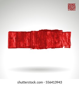 Brush stroke and texture. Grunge vector abstract hand - painted element. Underline and border.