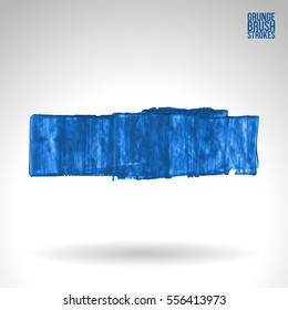 Brush stroke and texture. Grunge vector abstract hand - painted element. Underline and border.