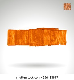 Brush stroke and texture. Grunge vector abstract hand - painted element. Underline and border.