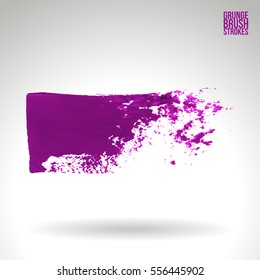 Brush stroke and texture. Grunge vector abstract hand - painted element. Underline and border.