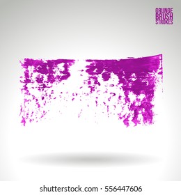 Brush stroke and texture. Grunge vector abstract hand - painted element. Underline and border.
