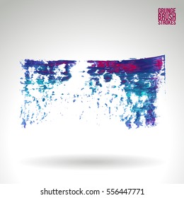 Brush stroke and texture. Grunge vector abstract hand - painted element. Underline and border.