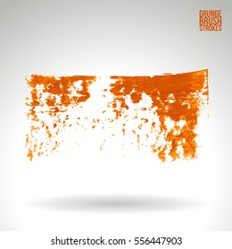 Brush stroke and texture. Grunge vector abstract hand - painted element. Underline and border.