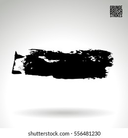 Brush stroke and texture. Grunge vector abstract hand - painted element. Underline and border.