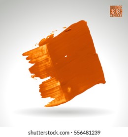 Brush stroke and texture. Grunge vector abstract hand - painted element. Underline and border.