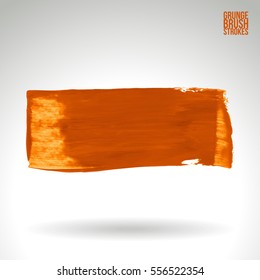 Brush stroke and texture. Grunge vector abstract hand - painted element. Underline and border.