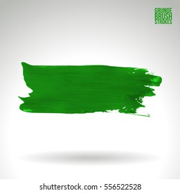 Brush stroke and texture. Grunge vector abstract hand - painted element. Underline and border.