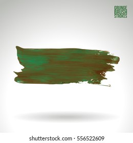 Brush stroke and texture. Grunge vector abstract hand - painted element. Underline and border.