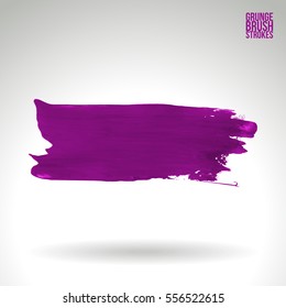 Brush stroke and texture. Grunge vector abstract hand - painted element. Underline and border.