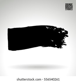 Brush stroke and texture. Grunge vector abstract hand - painted element. Underline and border.