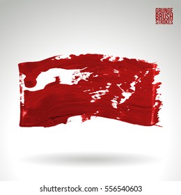 Brush stroke and texture. Grunge vector abstract hand - painted element. Underline and border.