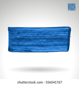 Brush stroke and texture. Grunge vector abstract hand - painted element. Underline and border.