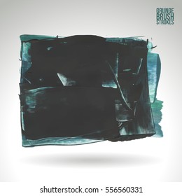 Brush stroke and texture. Grunge vector abstract hand - painted element. Underline and border.
