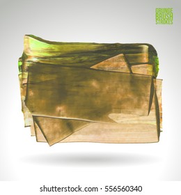 Brush stroke and texture. Grunge vector abstract hand - painted element. Underline and border.