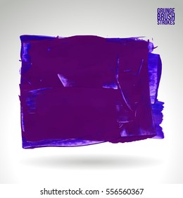 Brush stroke and texture. Grunge vector abstract hand - painted element. Underline and border.